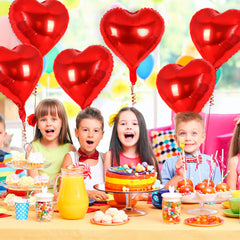 YOTHORN baby shower décor with durable red heart foil balloons.