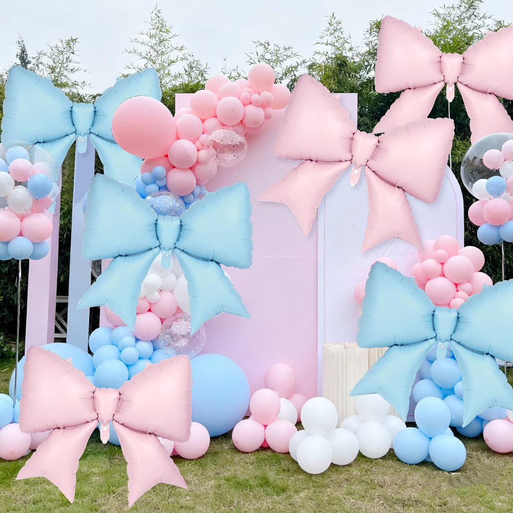 YOTHORN bow foil balloon 38 inch with ribbon included for quick setup