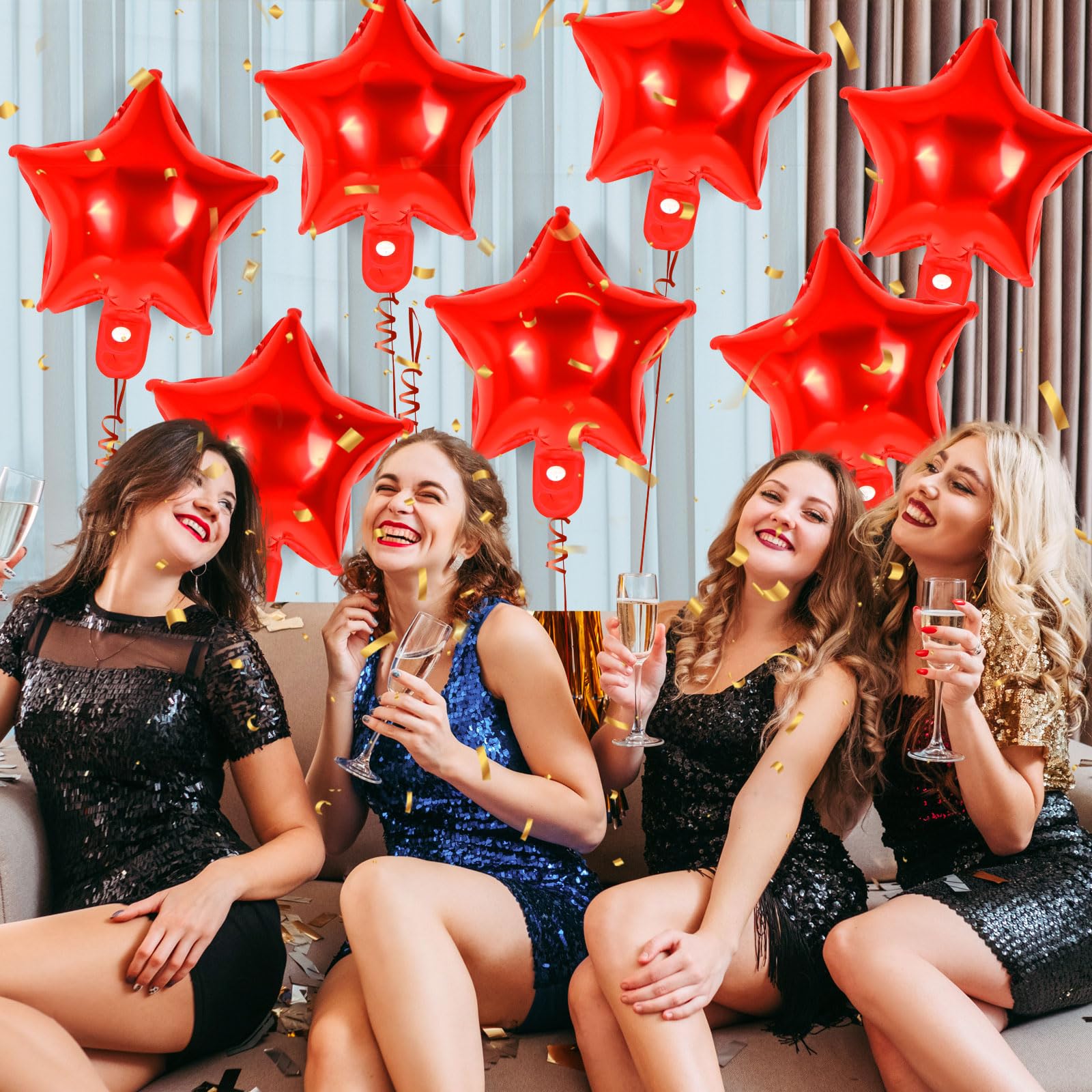 YOTHORN reusable metallic star balloons are easy to store after events.