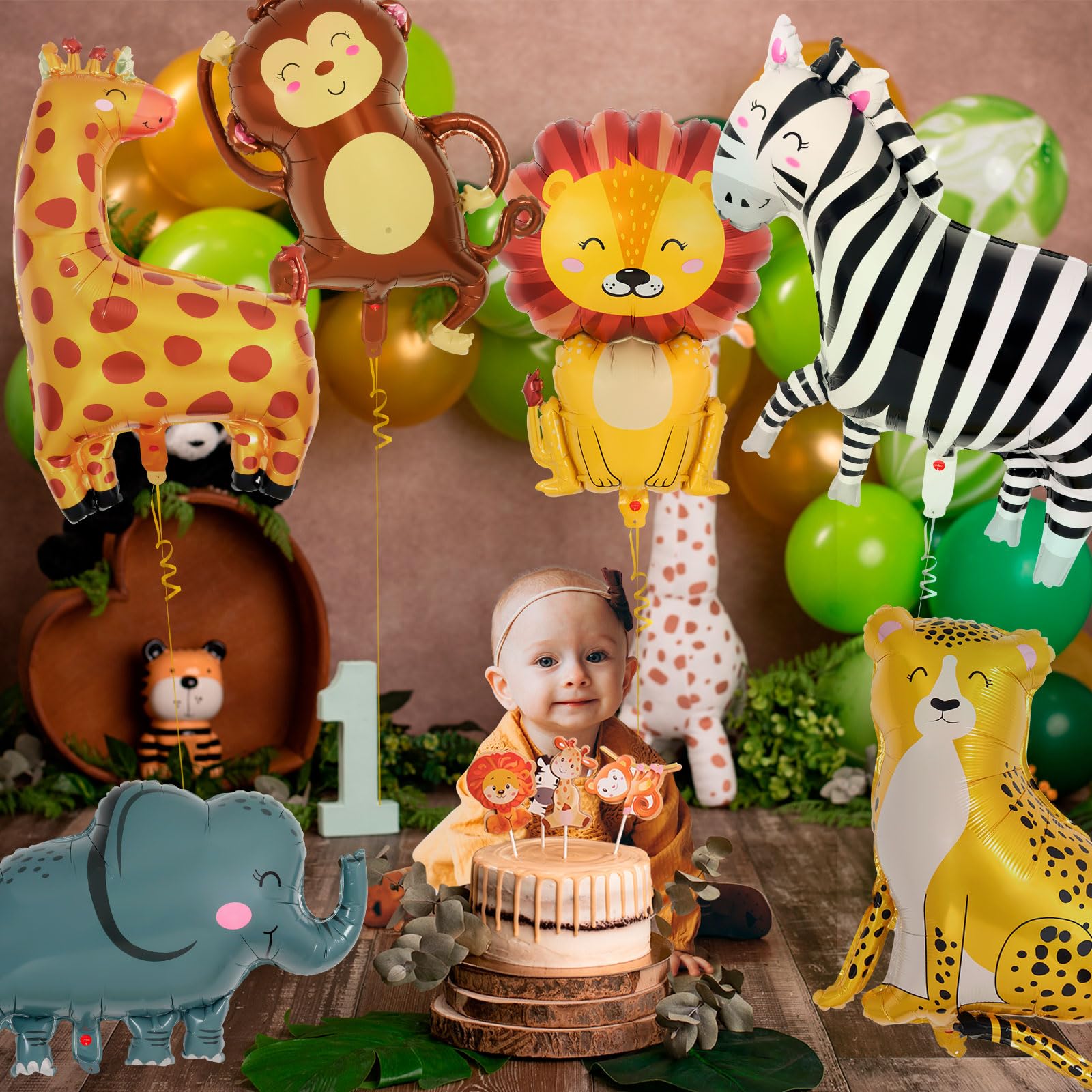 YOTHORN safari zebra balloon with bold pattern for safari vibes