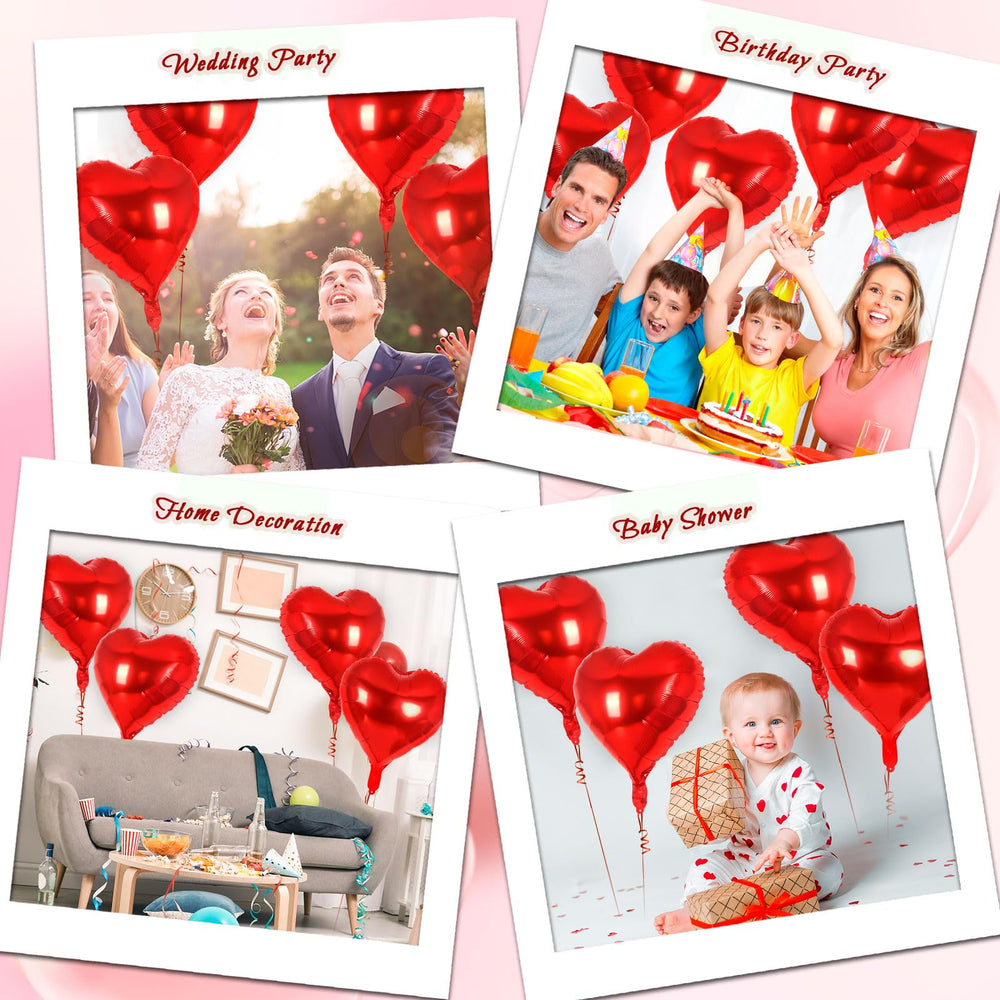 YOTHORN table decor with red heart balloons to elevate celebrations.