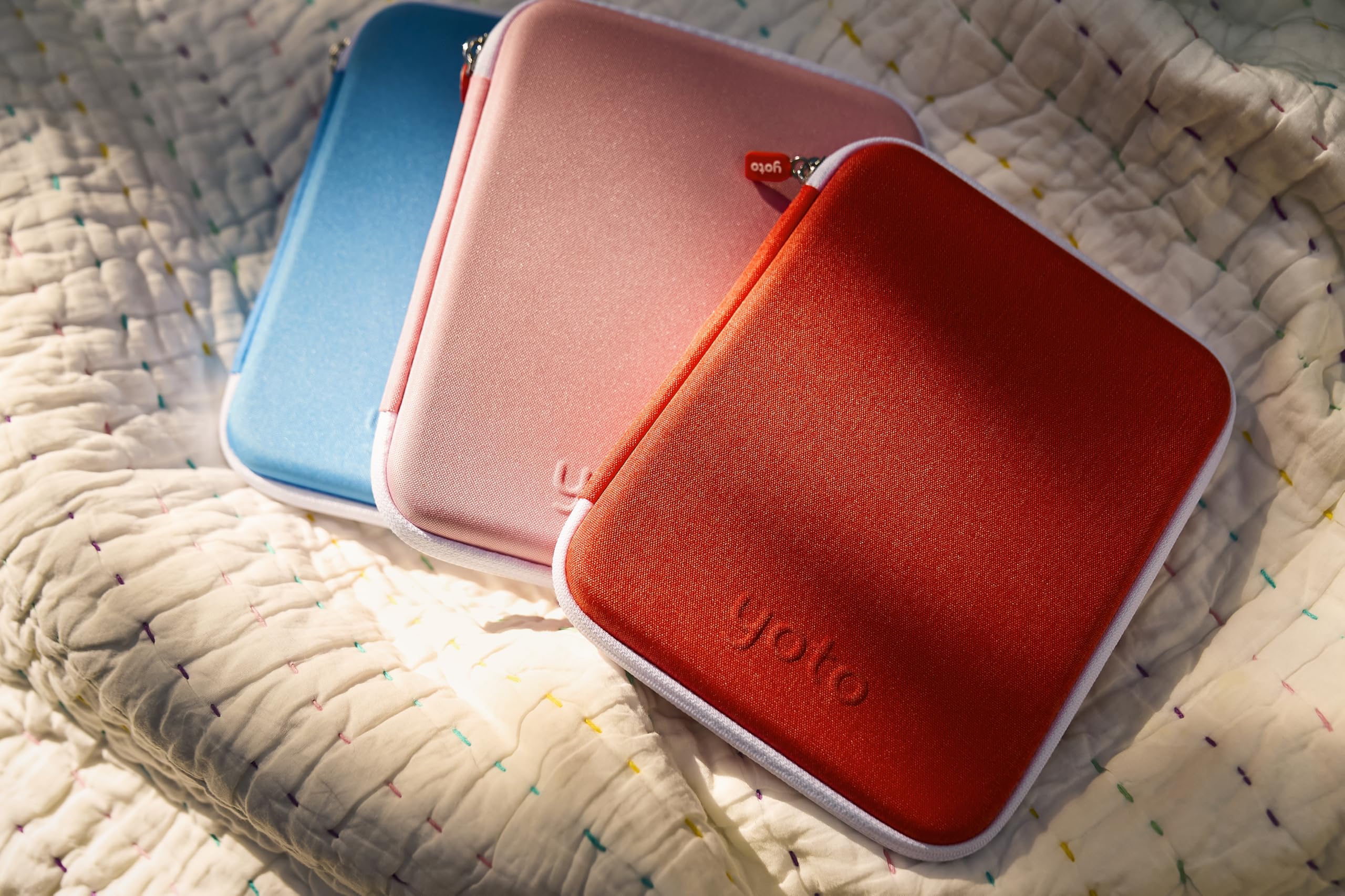 The 64-pocket capacity of the YOTO Card Case supports on-the-go listening sessions.