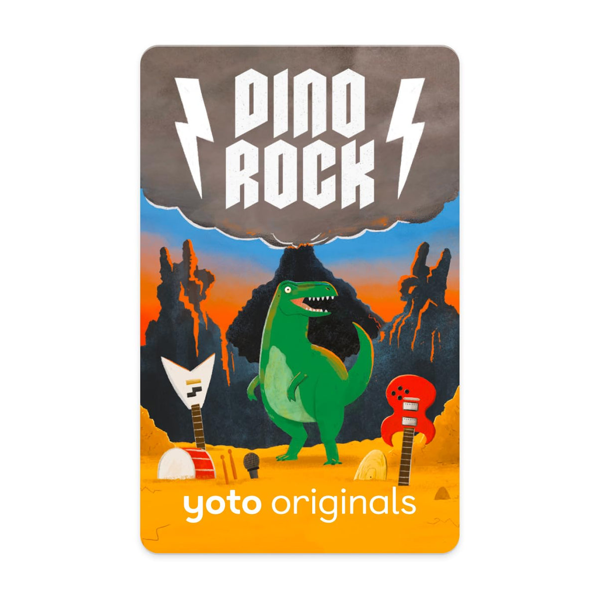 YOTO Dino Rock card cover with colourful dinosaur artwork for screen-free play inspiration