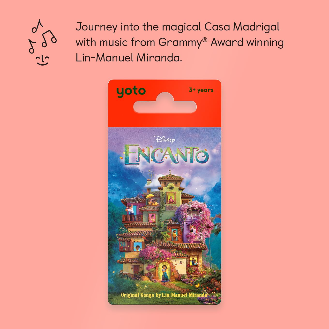 Yoto Disney Encanto in-box card ready for quick setup and listening