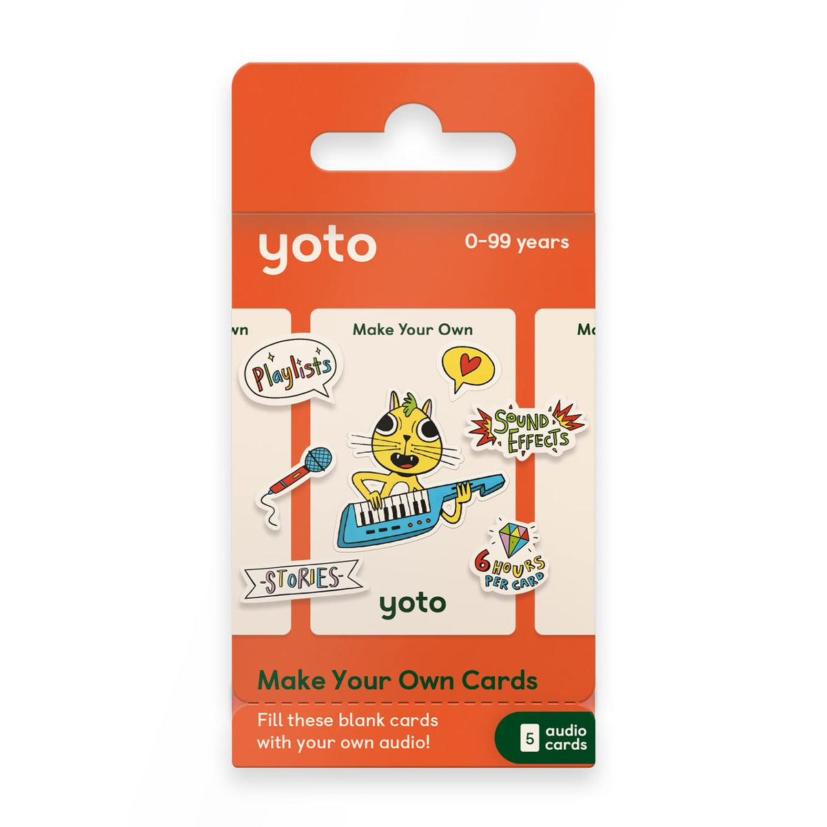 YOTO Make Your Own Cards blank card pack for recording personal messages