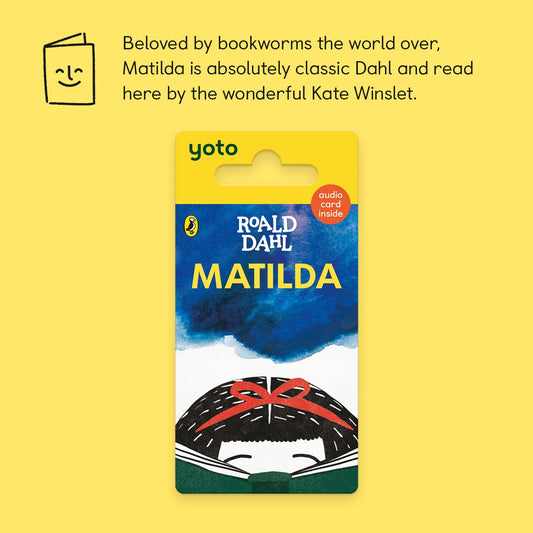 Matilda card being inserted into the YOTO Player for easy play.