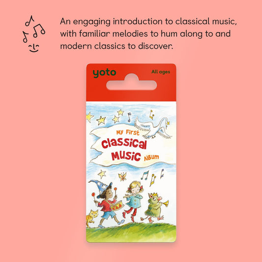 YOTO My First Classical Music Album card back shows setup details and duration