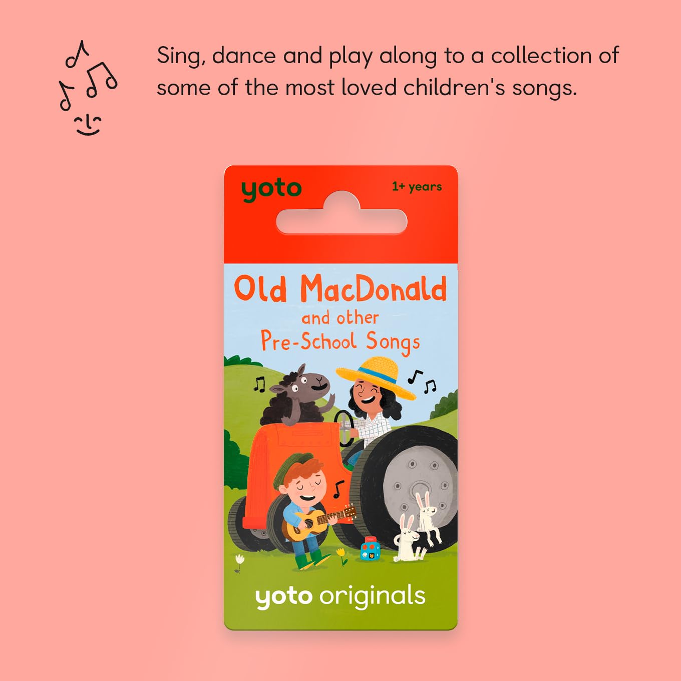 Yoto Old Macdonald card inside box showing English language and run time