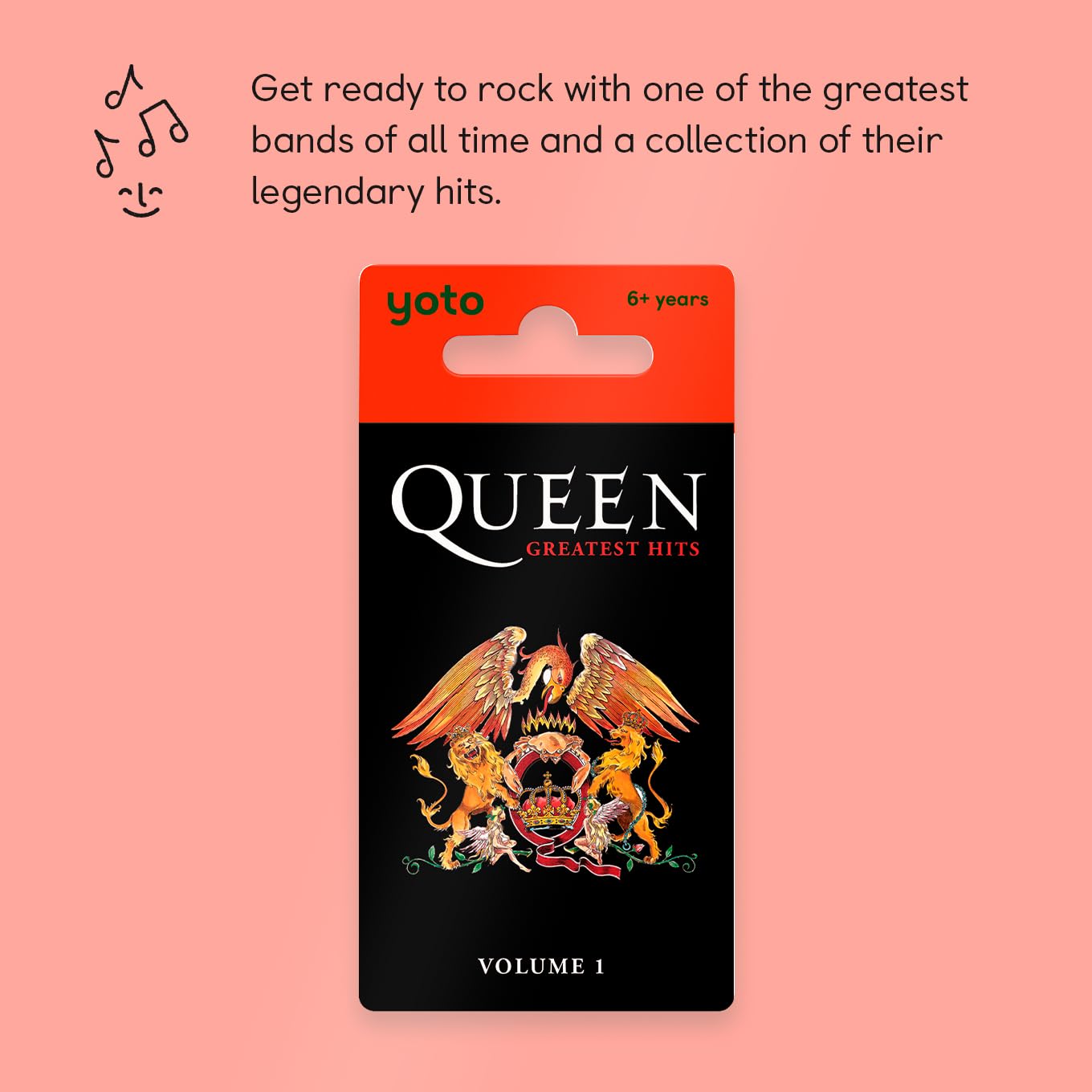 YOTO Queen Volume 1 plays on a Yoto Player for effortless, screen-free listening.