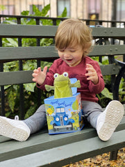 YOTTOY Little Blue Truck country road artwork on the box sparks imaginative play.