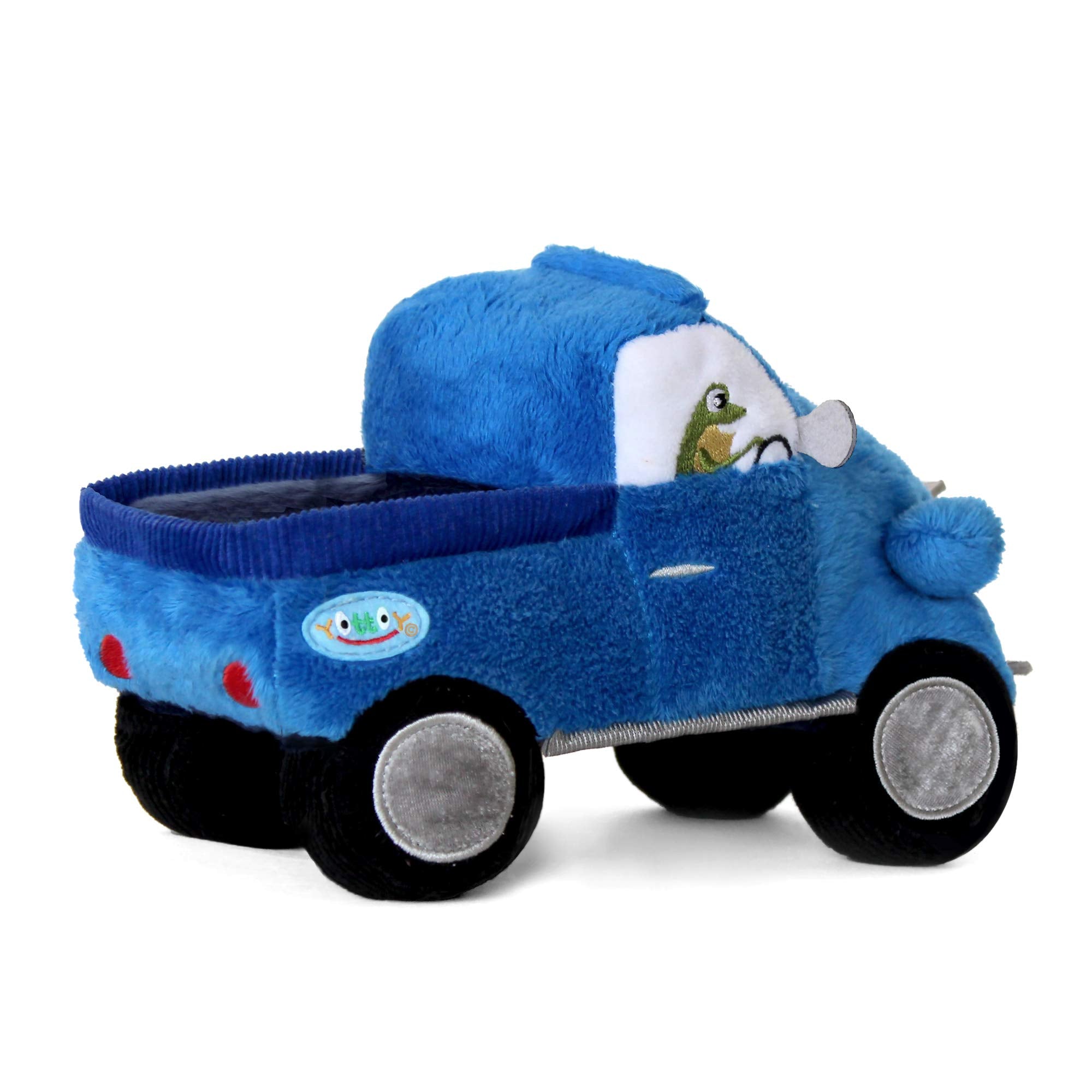 YOTTOY Little Blue Truck plush roof beep feature for interactive play.