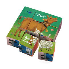YOTTOY Little Blue Truck blocks in a sturdy gift-ready package.