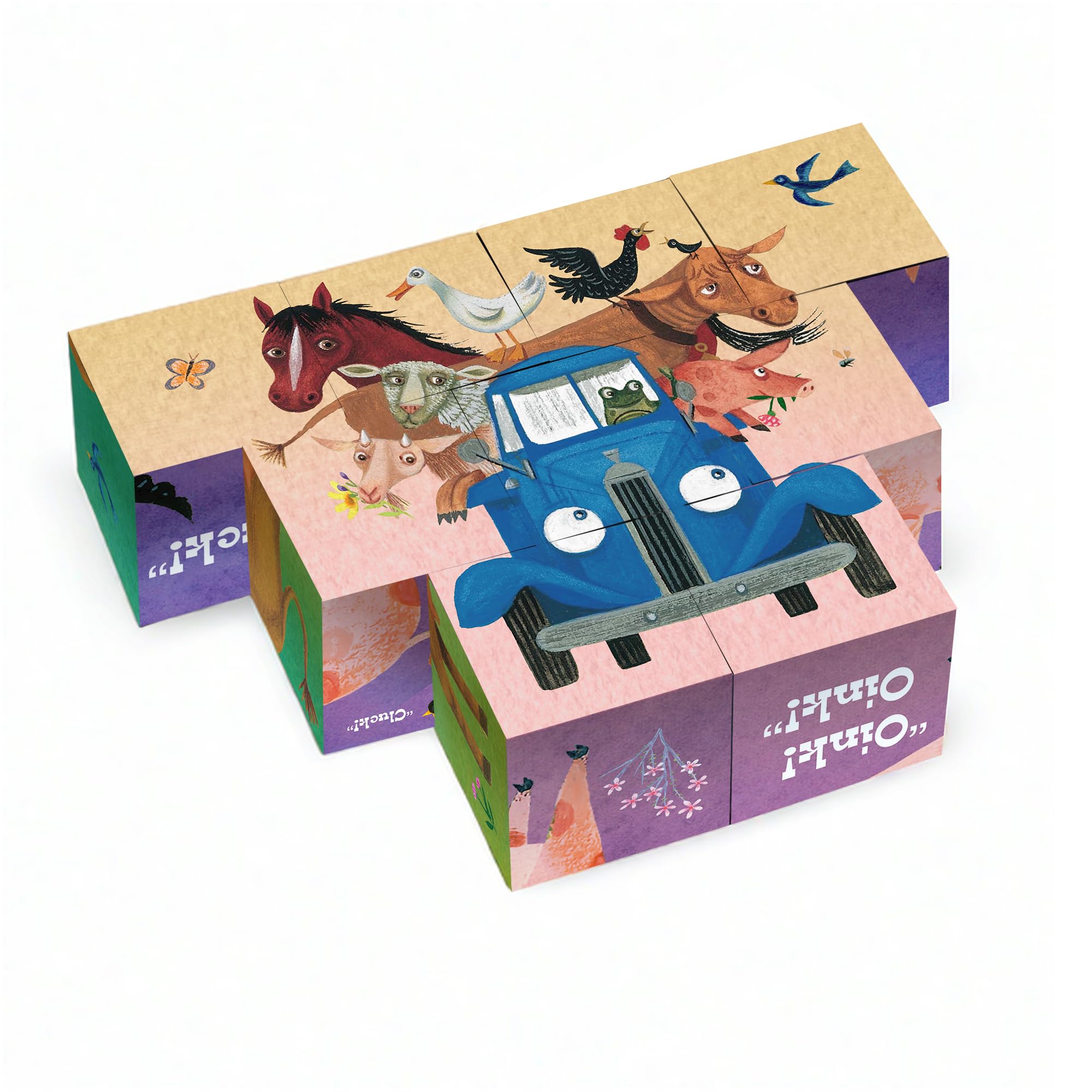 YOTTOY Little Blue Truck blocks encourage screen-free play moments.
