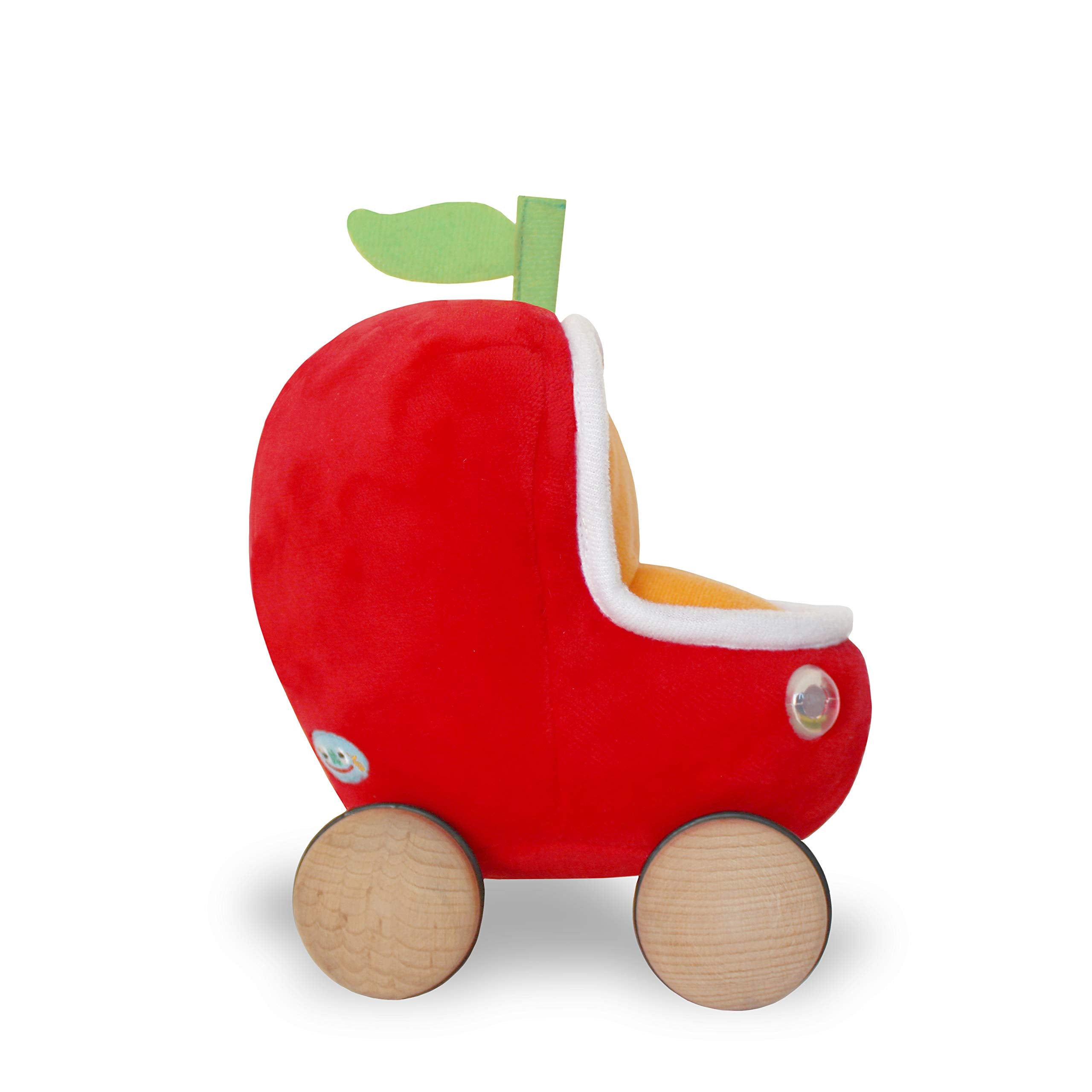YOTTOY Lowly Worm red sneakers add lively character vibe.