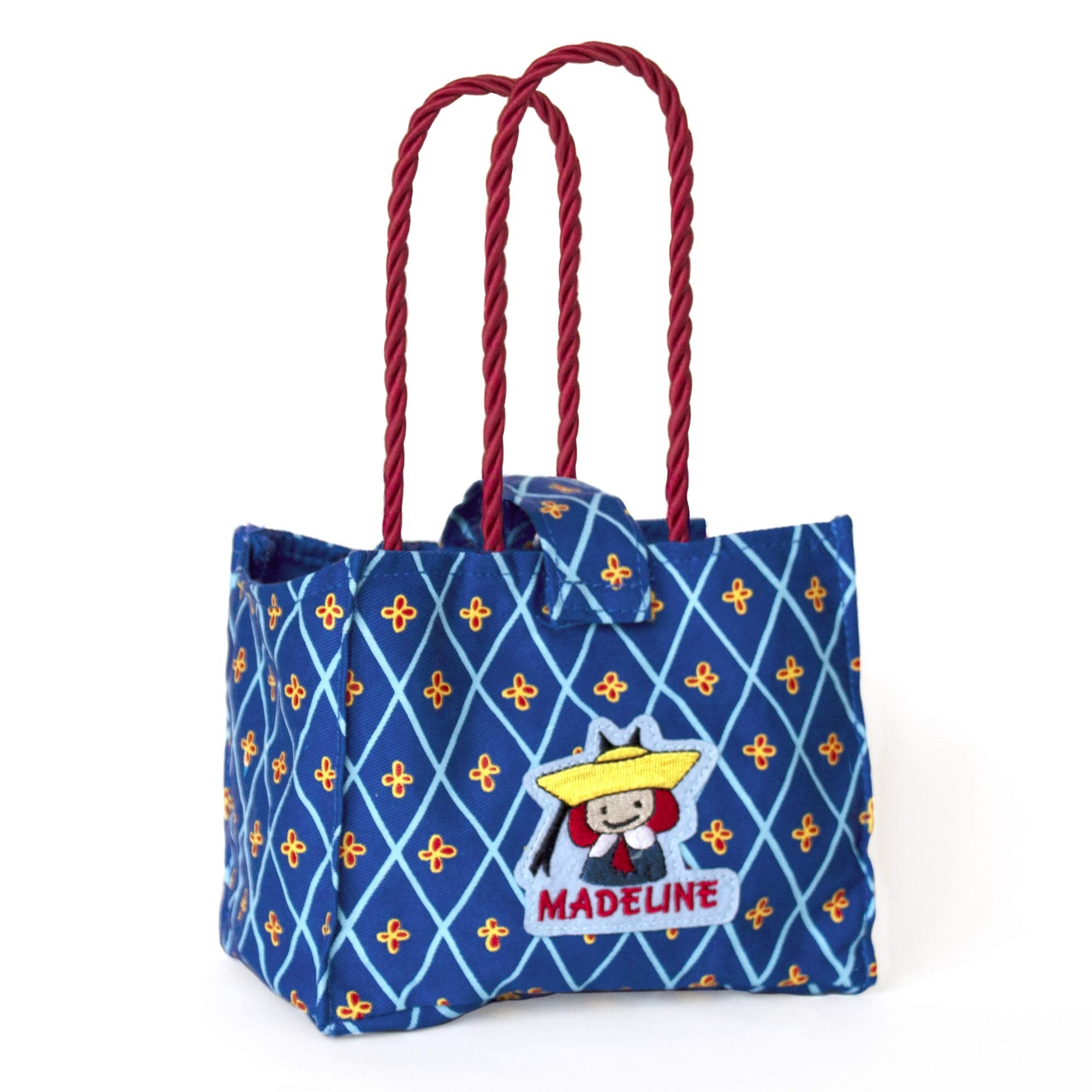 YOTTOY Genevieve tote with Velcro closure keeps plush secure during play.