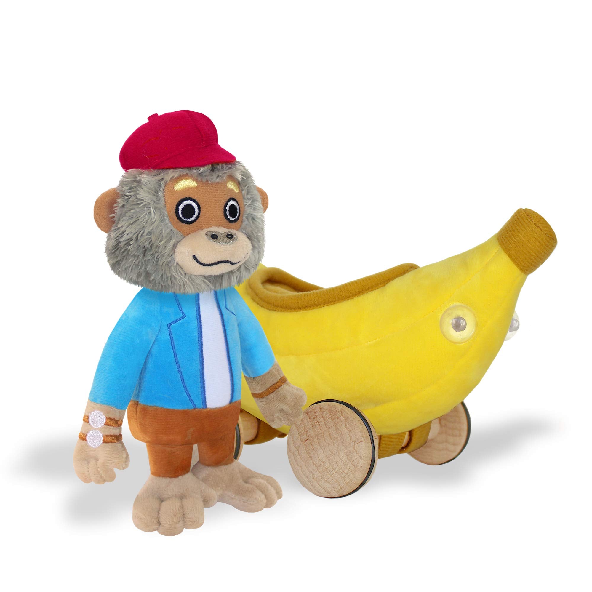 YOTTOY Richard Scarry Bananas Gorilla plush with embroidered face for imaginative play