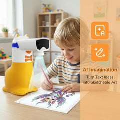 Yoturetoys AI Drawing Projector turns pet photos into traceable sketches for family memories