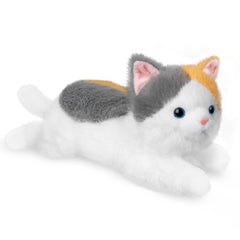 YOUBLEK 19-inch weighted cat plush offers a comforting hug with soft fur.