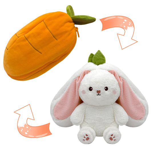 YOUBLEK Bunny stuffed animal with reversible design for cozy cuddles