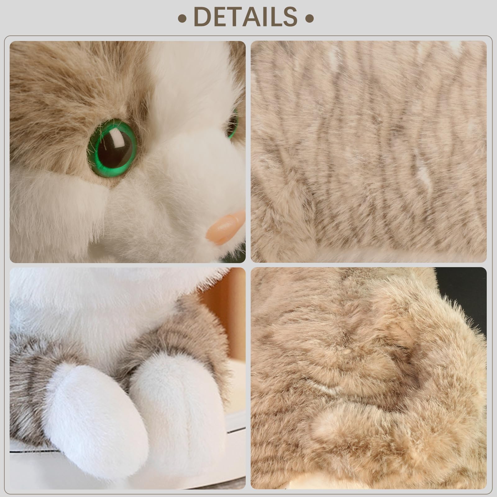 YOUBLEK cat weighted plush uses safe materials tested for safety
