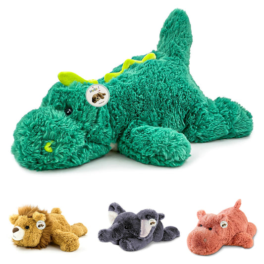 YOUBLEK dinosaur 20-inch weighted plush for calming hugs at home