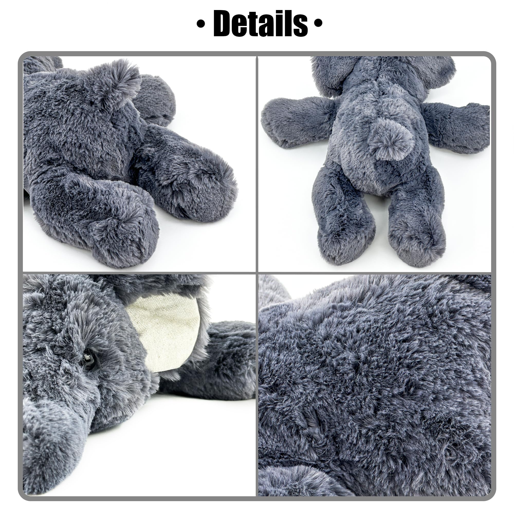 YOUBLEK elephant 16-inch weighted plush makes a cozy gift for kids and adults.