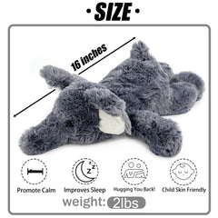 YOUBLEK elephant 16-inch weighted plush uses safe cotton materials for worry-free play.