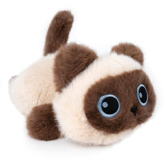 YOUBLEK Siamese cat weighted belly plush for cozy hugs and soothing heft.