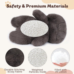 YOUBLEK soft fluffy cat plush highlights versatile use as a cozy pillow.
