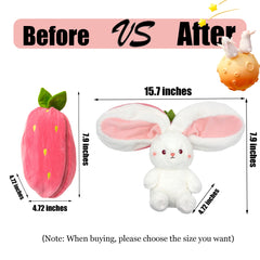 YOUBLEK Strawberry Bunny Plush in Easter basket, a charming gift idea