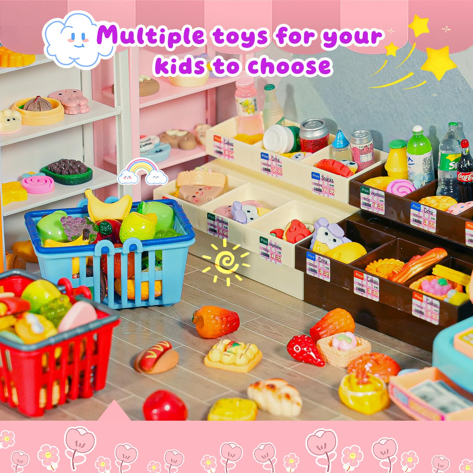 YOUHORYA 183Mini fruit and vegetable rack for realistic displays
