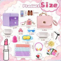 YOUHORYA dollhouse bathroom accessories collection adds authentic sinks, towels, and bottles for scene realism.