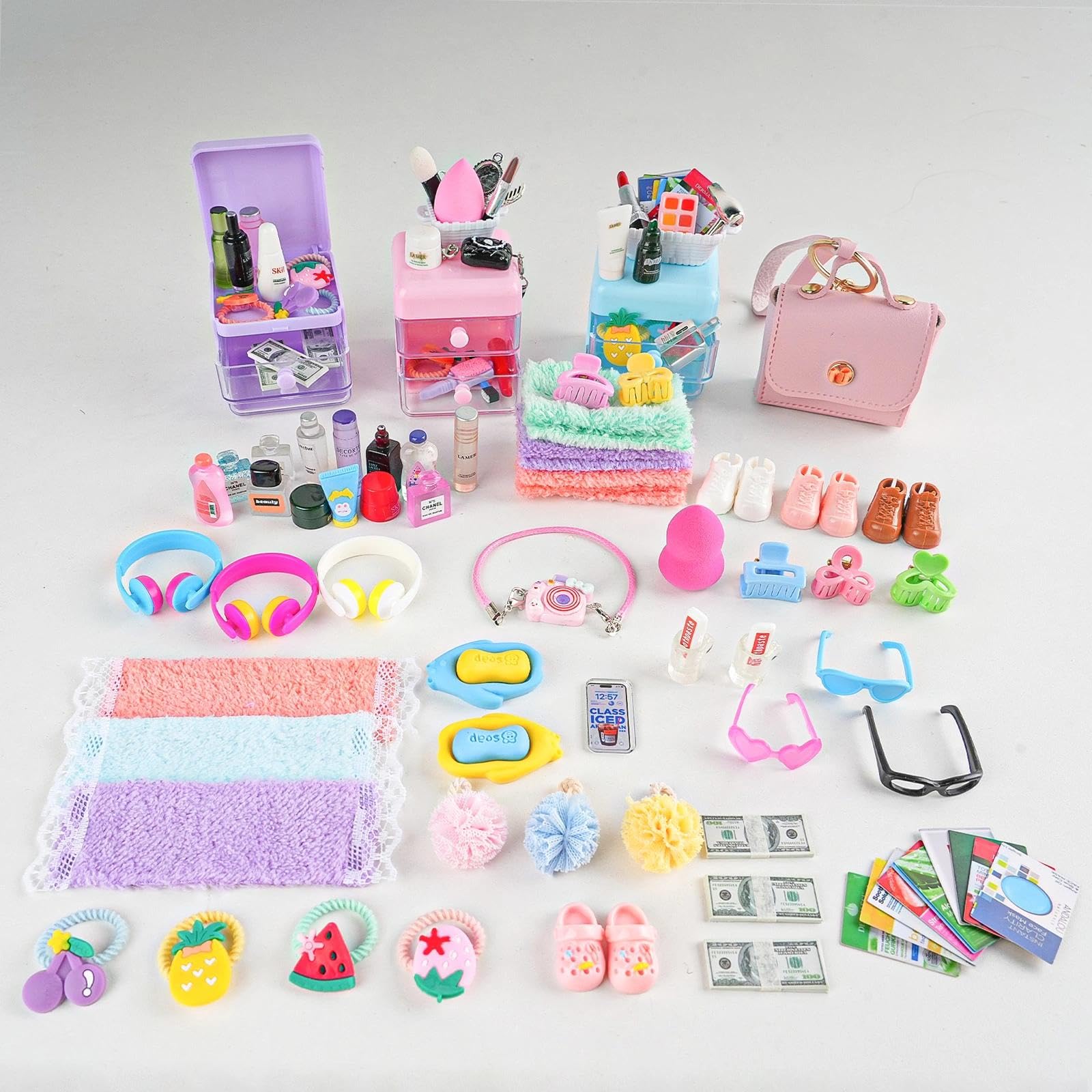 YOUHORYA dollhouse hair dryer set adds authentic grooming moments to vanity scenes.