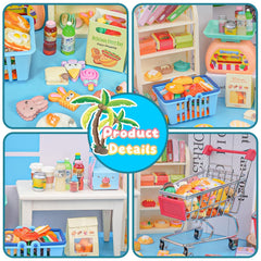 YOUHORYA double-decker cart with smooth wheels for mobile play