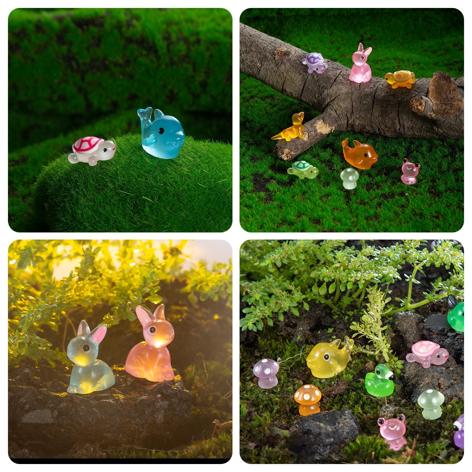 YOUHORYA luminous flamingos glow in the dark, ideal for whimsical outdoor mini landscapes