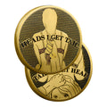 YouNeedful double side coin golden with heads and tails for playful date moments.