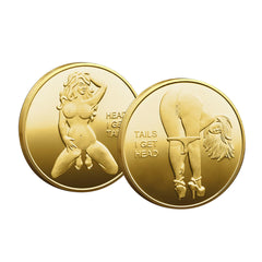 YouNeedful dual-side coin shows heads and tails for playful dating decisions.