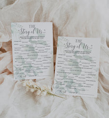 Close-up of ivory stock Our Love Story Game card quality