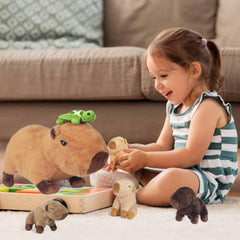 Youthfuljive capybara plush ready for bedtime as a huggable companion.