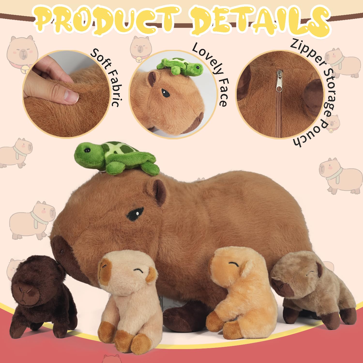 Youthfuljive capybara plush makes a delightful kid friendly gift for birthdays.
