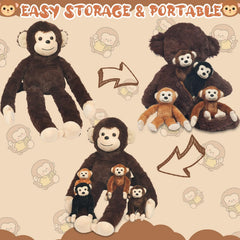 Youthfuljive monkey plush fabric texture is soft and durable for hugs