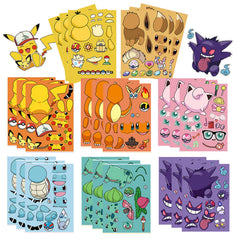 YOUTHSTORE 24Sheets cartoon pet stickers, waterproof and reusable for crafts