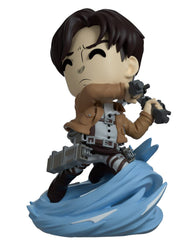 Youtooz Attack on Titan artwork-inspired shots of Levi figure.