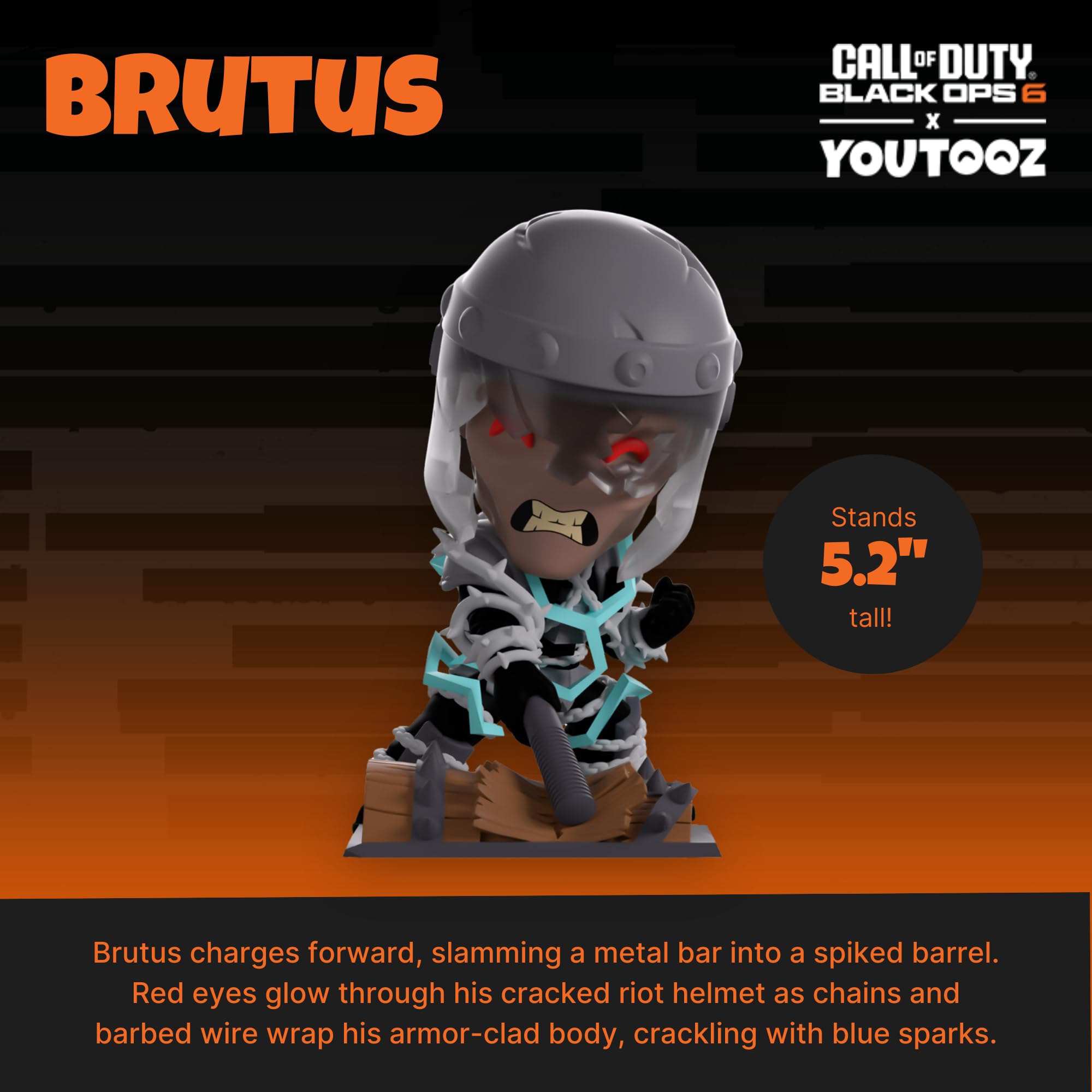 Brutus blue electric effect highlights packaging and presentation