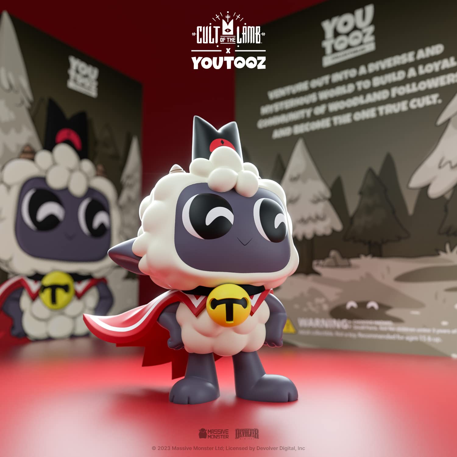 Youtooz Cult of The Lamb desk display-ready figure