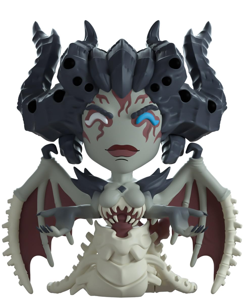 Youtooz D4 Lilith vinyl figure front view highlighting horns and wings for collectors.