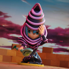 Youtooz Dark Magician kneeling pose as a striking display piece for fans