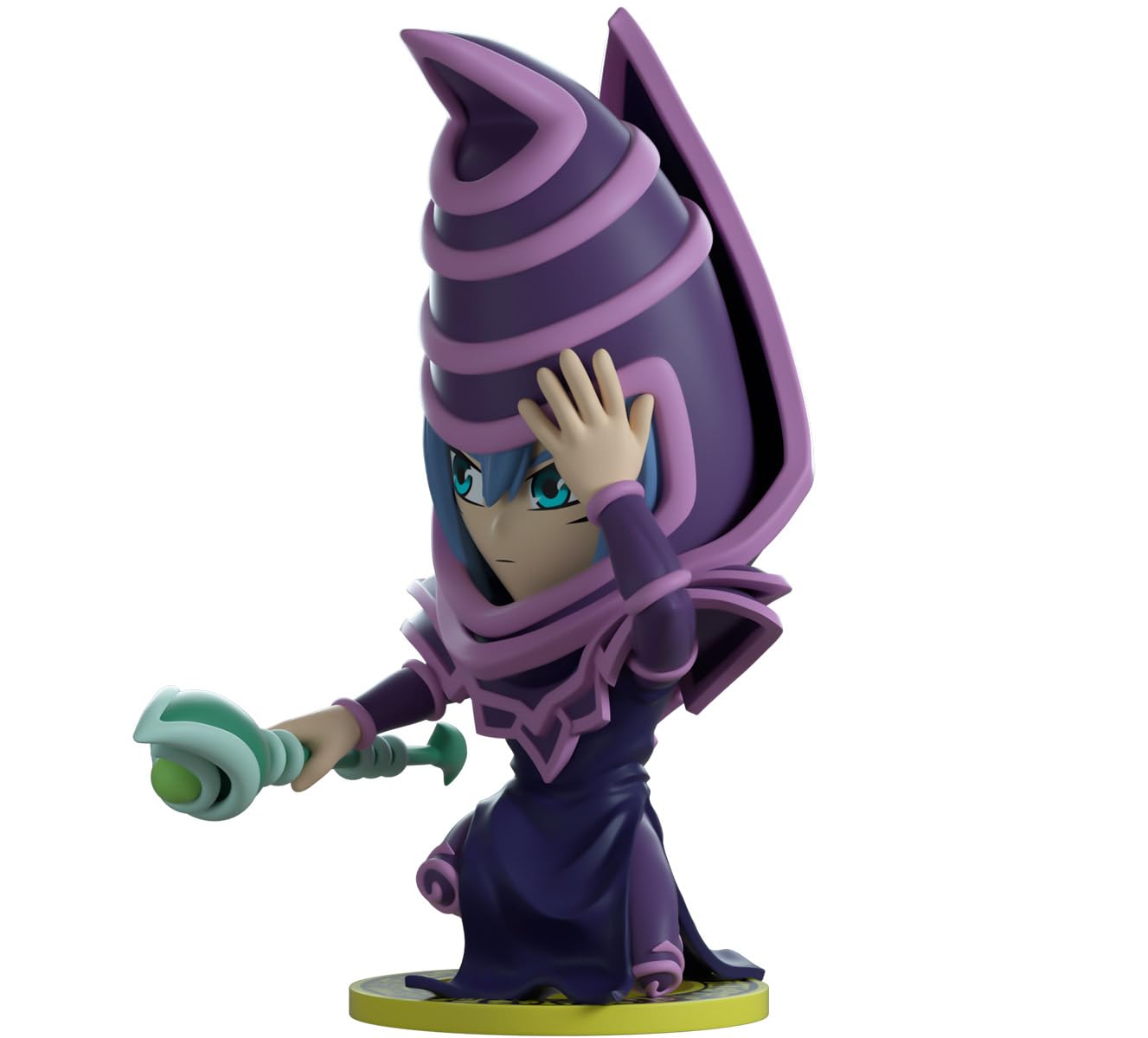 Youtooz Dark Magician purple cape with intricate patterns adds depth