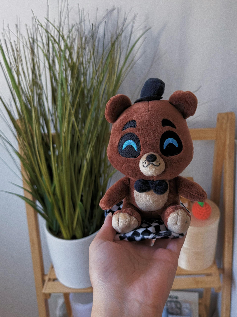 Collectible FNAF edition fits neatly in displays with other Youtooz plushes.