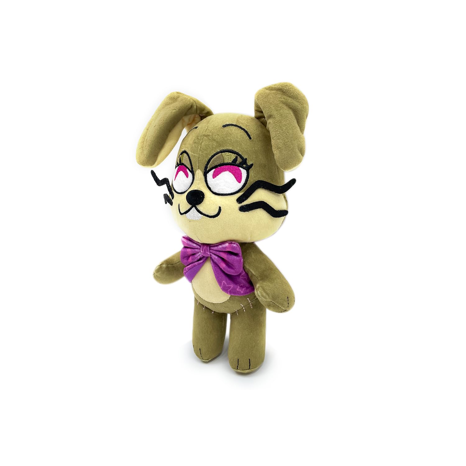 Youtooz Glitchtrap Chibi 9-inch plush with star-pattern vest, collectible display.